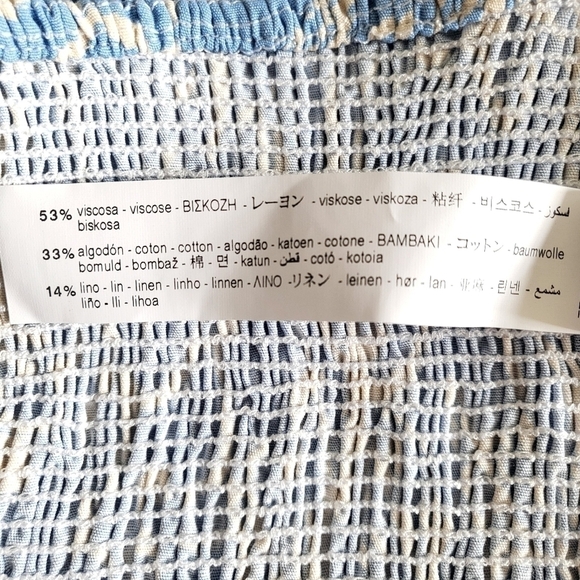 New Zara Floral Printed Underwire Linen Blend Bustier Crop Top NWT Large - Picture 17 of 17